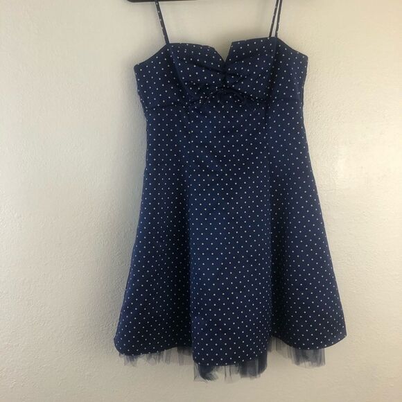 Roberta polka dot spaghetti strap dress with tulle size  5/6 - Picture 1 of 6